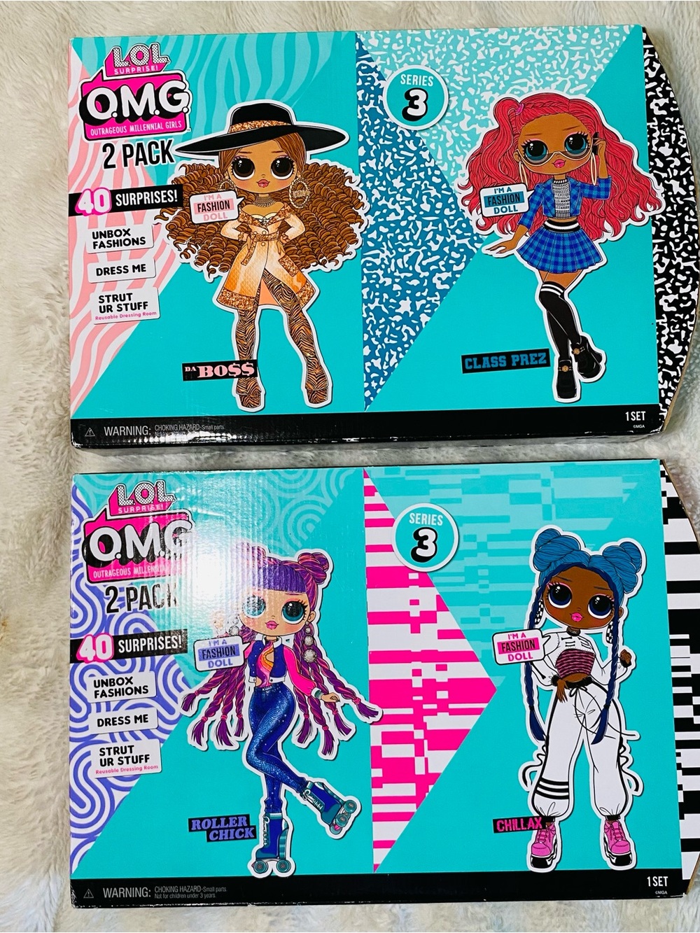 L.O.L. Surprise! Teal and Pink Series 3 Bo$$ Class Prez Chillax Roller